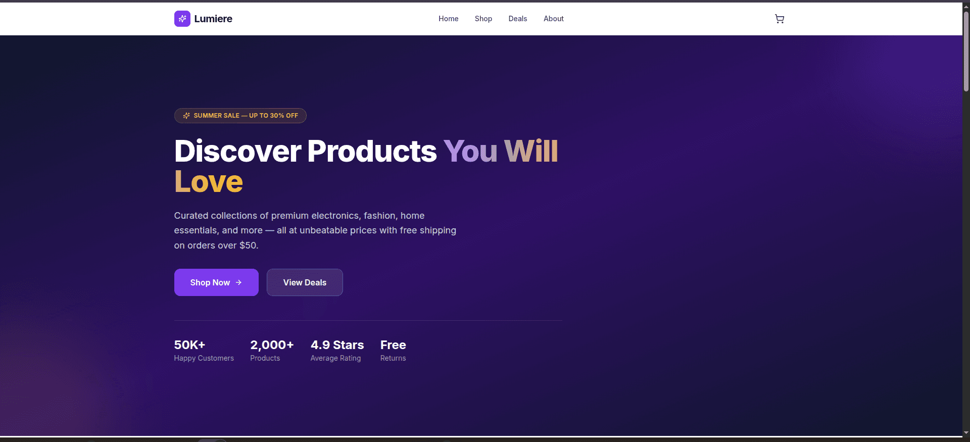 E-Commerce website